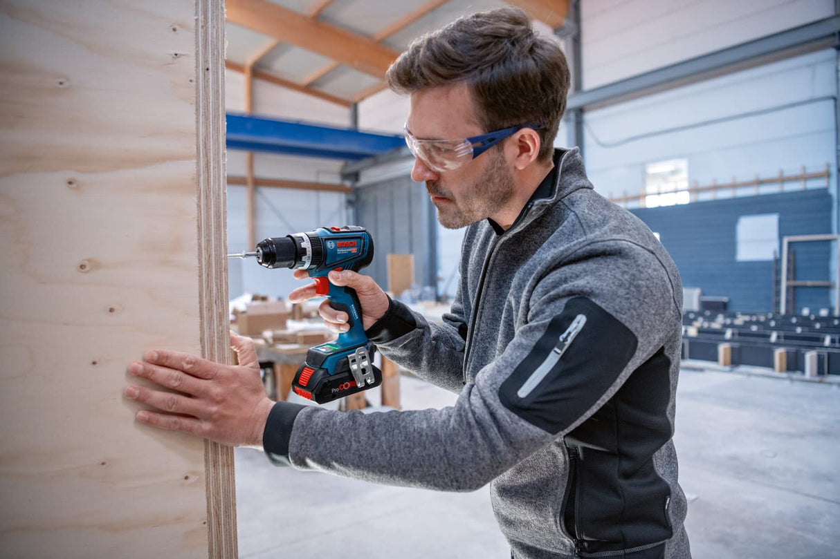 Bosch Professional 18V System GSB 18V-90 C - Taladro percutor a batería (64 Nm, 2100 rpm, conectable, sin batería, en caja)