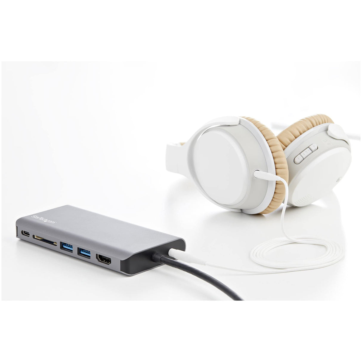 StarTech.com Adaptador Multipuertos USB-C - Mini Docking Station de Viajes USB Tipo C HDMI 4K o VGA 1080p - Hub Ladrón 3x USB - SD - GbE - Audio - PD de 100W - para Portátil o Tablet (DKT30CHVAUSP)