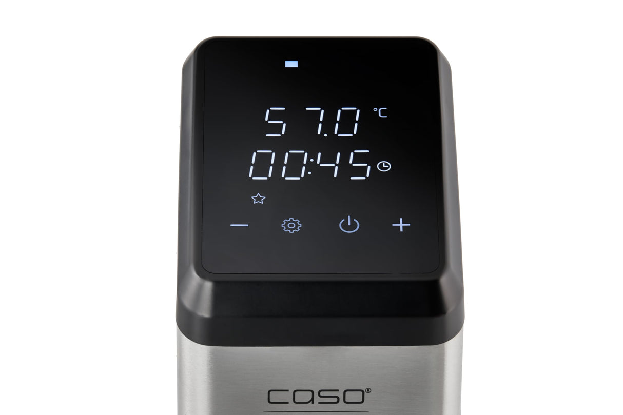 CASO SV 2000 Pro - Sous Vide roner cocina baja temperatura profesional, 2000W, Apto para 60 L, control preciso de 0 a 90 °C en incrementos de 0,5 °C, temporizador de hasta 99 horas, pantalla táctil