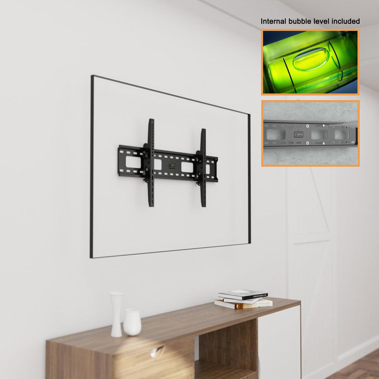 QN98Q80CAFXZA QN98Q80CAFXZA - Soporte de Pared para televisor Samsung de 98 Pulgadas Class Q80C QLED 4K Smart TV, Perfil bajo de 1.7 Pulgadas Desde la Pared, ángulo de inclinación de 12°, fácil