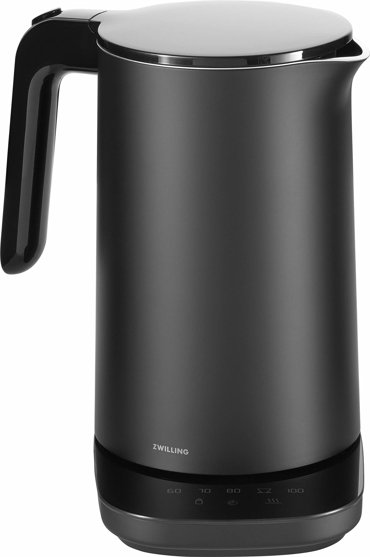 ZWILLING ENFINIGY Hervidor de agua Pro con ajuste de temperatura, Filtro antical de acero inoxidable y función mantener en caliente, 1850 W, 1,5 l, Negro