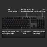 Logitech G Teclado mecánico para Gaming 513, interruptores táctiles GX-Brown, iluminación RGB, Bucle USB, reposamuñecas con Espuma viscoelástica, Carcasa de Aluminio, diseño escandinavo, Color Negro