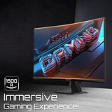 Gigabyte GS27FC 27" Monitor de Juego Curvo FHD - 1920 x 1080, 1500R, 180Hz, 1 ms, 250 CD/m², FreeSync Premium, HDR Ready, HDMI 2.0, Displayport 1.4