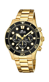 LOTUS Reloj Hombre 18758/3 Excellent Caja de Acero Inoxidable 316l Dorado Correa de Acero Inoxidable 316l Dorado
