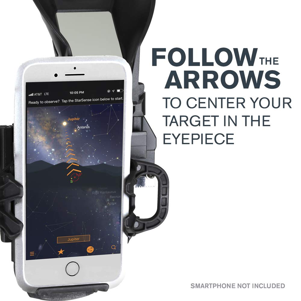 Celestron | Telescopio Manual para utilizar con Smartphone (Reflector Newtoniano StarSense Explorer DX 130AZ, Con App para Smartphone, Lente objetiva de 130 mm) Gris