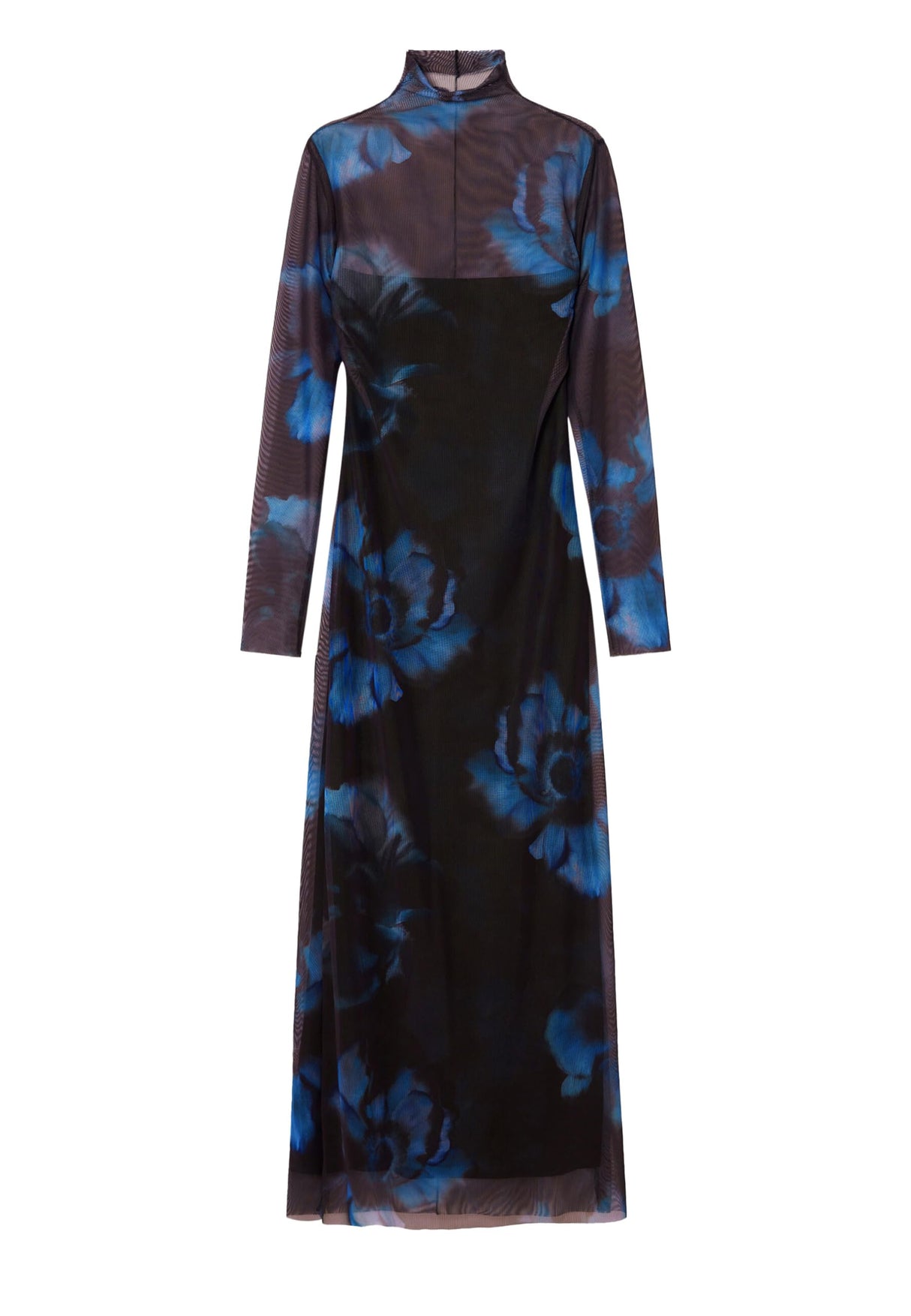 Desigual Vestido de Manga Larga para Mujer, Azul, S