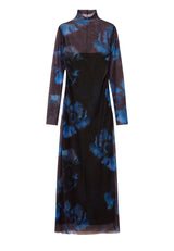Desigual Vestido de Manga Larga para Mujer, Azul, S