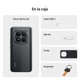 XIAOMI POCO M8 Pro 5G - Smartphone de 12+512GB, Pantalla de 6,83" 1.5K AMOLED, Snapdragon 7s Gen 4, cámara de 50MP, Hypercharge 100W, Cargador no Incluido, Plata (Versión ES)