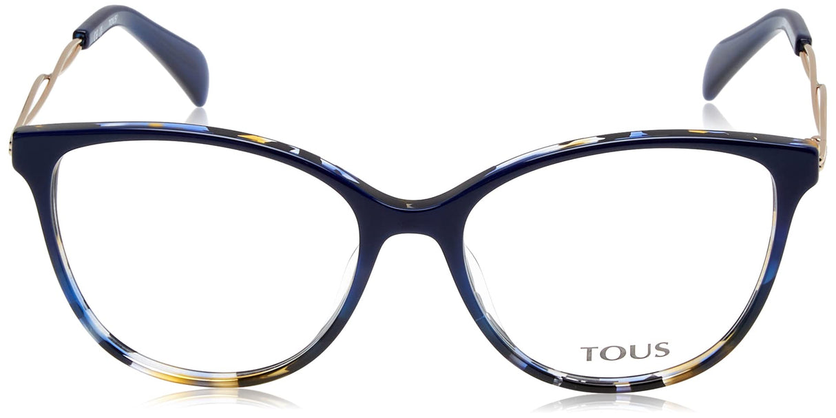 TOUS GAFAS DE VISTA VTOB72 COLOR BLUE+HAVANA+CRYSTAL PARA MUJER TALLA 54/140/16