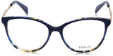 TOUS GAFAS DE VISTA VTOB72 COLOR BLUE+HAVANA+CRYSTAL PARA MUJER TALLA 54/140/16