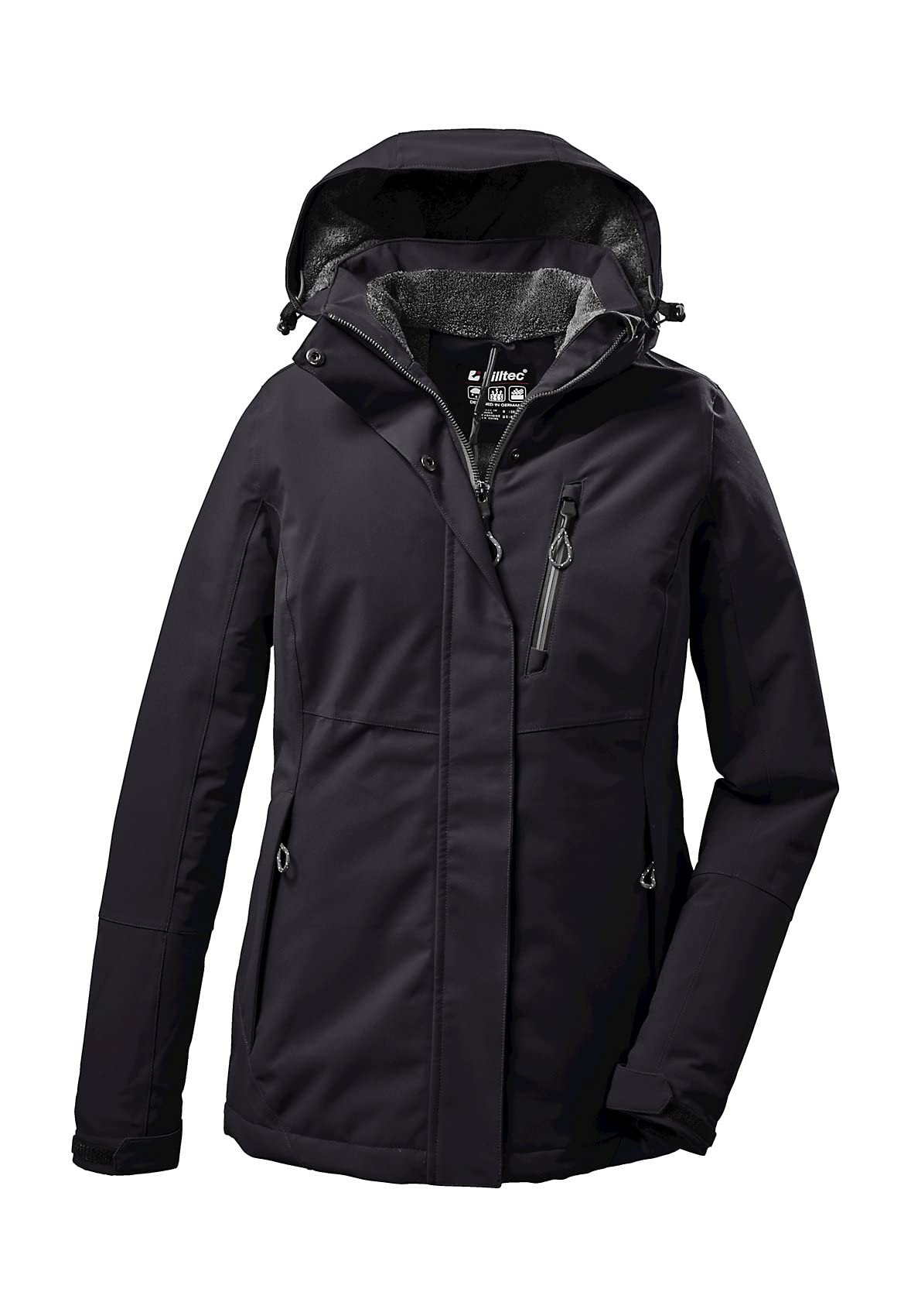 Killtec KOW 140 WMN Jckt Chaqueta de invierno con capucha desmontable, Negro, 54 para Mujer