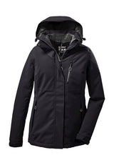Killtec KOW 140 WMN Jckt Chaqueta de invierno con capucha desmontable, Negro, 54 para Mujer