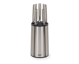 Joseph Joseph Elevate, Set de cuchillos con taco en acero inoxidable, Juego de 5 piezas con bloque giratorio, cuchillos en acero inoxidable japones, antihuellas y base antideslizante