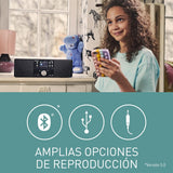 Panasonic SC-DM202EG-K Sistema Estéreo Micro Hi-Fi Compacto con CD, Radio Dab+/FM, USB y Bluetooth, Altavoces de 24 W, Control Remoto, Pantalla LCD TFT de 2,4", Ajustes de Ecualización, Negro.