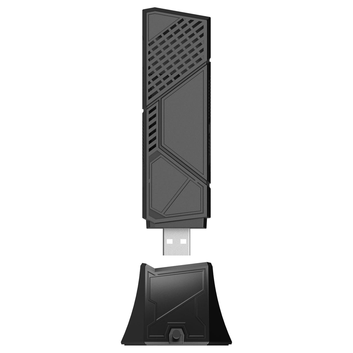 ASUS ROG USB-BE92 - Adaptador USB WiFi 7 BE6500 tribanda, Banda de 6 GHz, Compatible con 4096-QAM, Funcionamiento multienlace (MLO), Compatible con Tipo A y C, Seguridad de Red WPA3