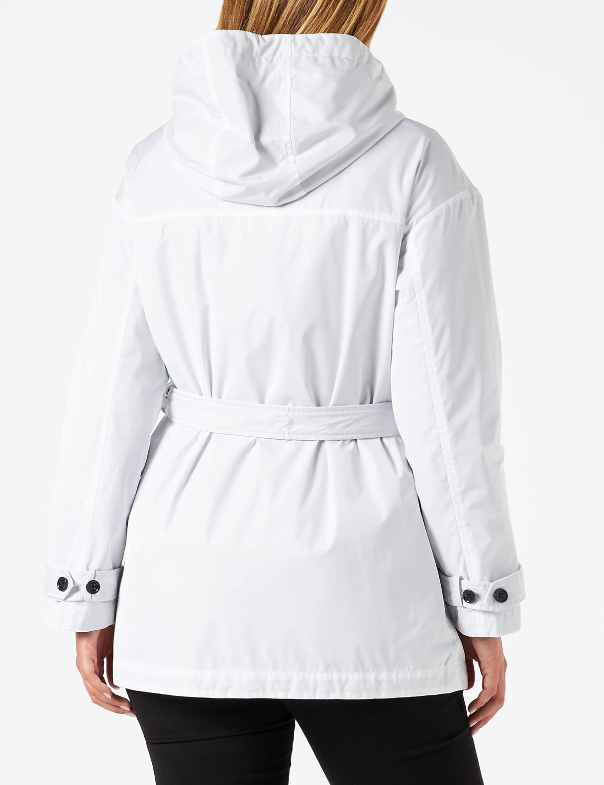 Geox W Delray Chaqueta, Blanco (Brillante), 44 para Mujer