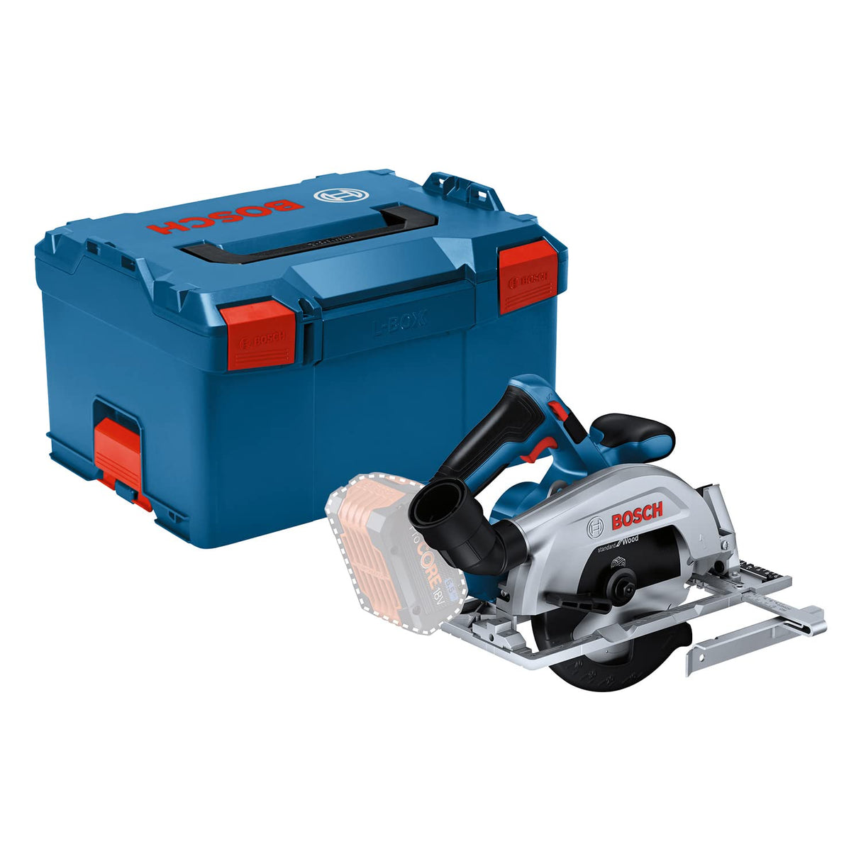 Bosch Professional 18V System GKS 18V 57-2 - Sierra circular a batería (Brushless, Ø 165 mm, profundidad de corte 57 mm, sin batería, en L-BOXX)