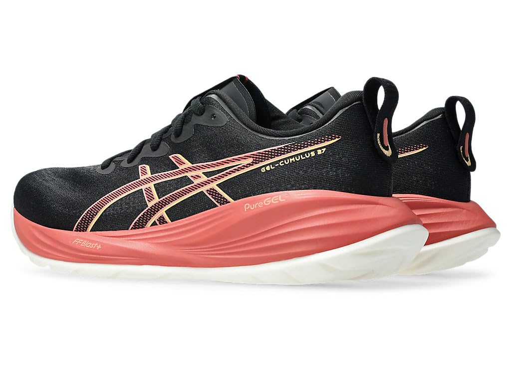 ASICS Gel-Cumulus 27, Sneaker Mujer, Black Orange Glow, 39 EU