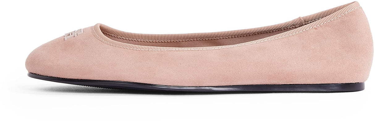 Tommy Hilfiger Bailarinas Mujer Hardware de Ante, Marrón (Claystone), 38