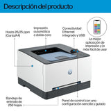 HP Color LaserJet Pro 3202dn, Impresora Láser Monofunción A4, impresión a doble cara automática, 25 ppm, USB 2.0, Procesador 1,2 GHz, Ethernet, Memoria 256MB, Compatible con HP Smart, Blanca y Azul