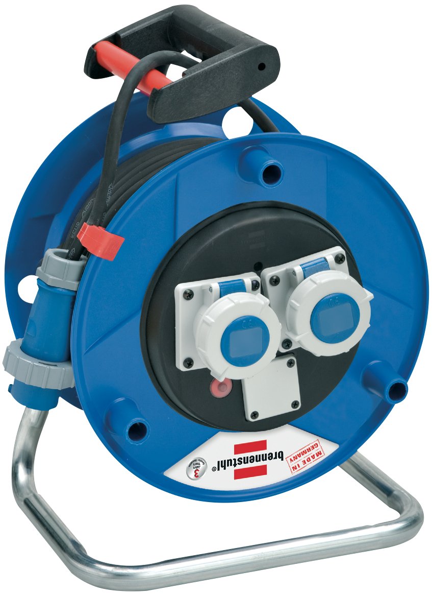 Brennenstuhl 1132836 enrollacables 50 m Serie Garant ST Enchufe CEE 2 Tomas CEE IP67