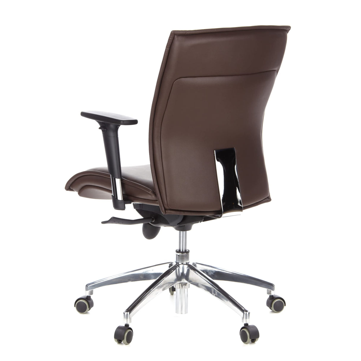 hjh OFFICE 600140 Silla ejecutiva Murano 10 Cuero marrón, Silla de Oficina con Ruedas Silla giratoria