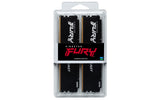 Kingston FURY Beast Negro DDR5 32GB (2x16GB) 5200MT/s CL40 DIMM Memoria gamer para Ordenadores de sobremesa Kit de 2 Intel XMP - KF552C40BBK2-32