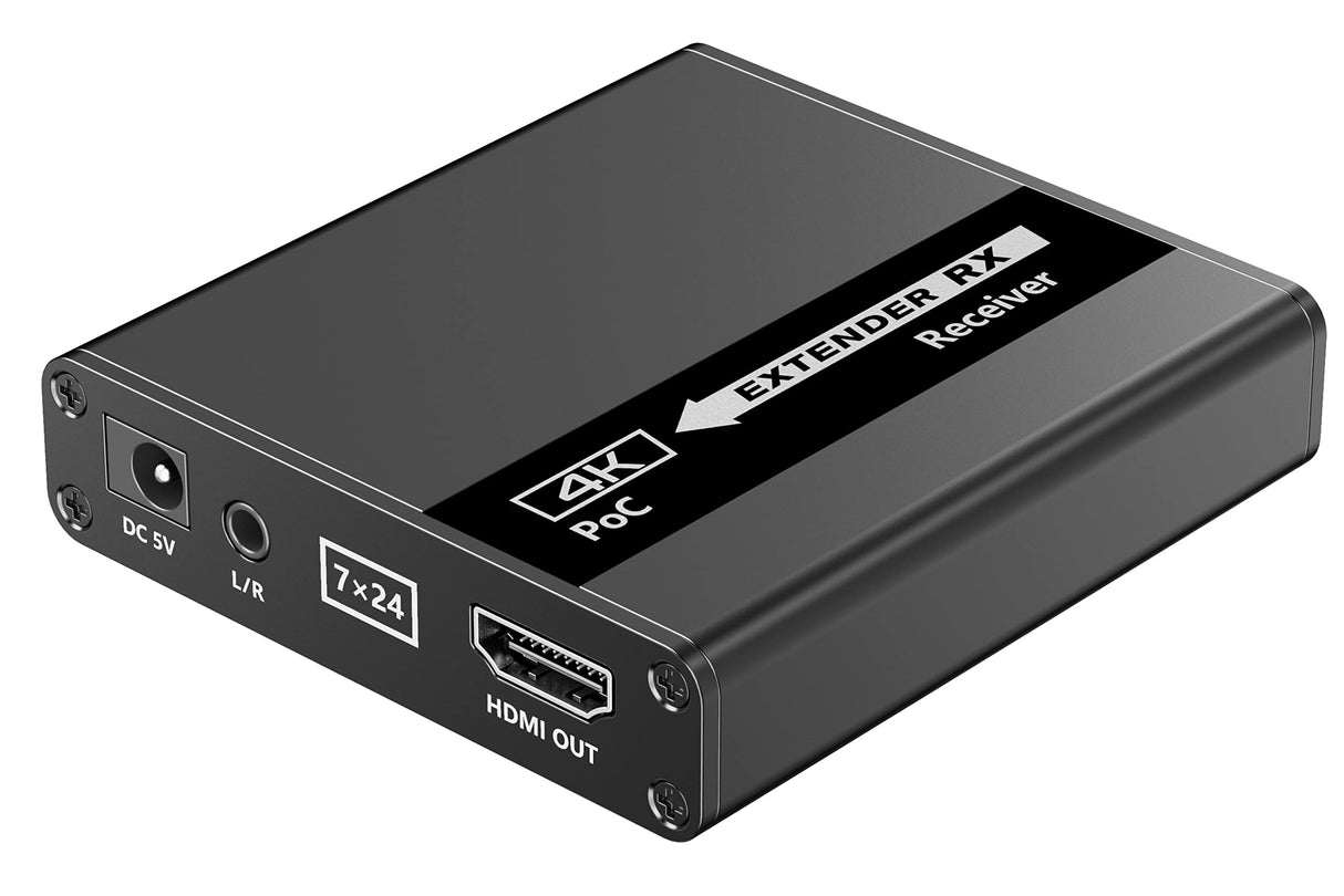 PremiumCord 4K HDMI 1-2 Splitter + Extensor vía Cat6/6a/7, Ultra HD 4K @ 30Hz a 70m, Carcasa Metálica, 2 Receptores con Fuente de Alimentación, Dolby TrueHD, 3D, EDID, CEC, HDCP2.2