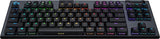 Logitech G915 TKL Tenkeyless Lightspeed RGB Teclado mecánico para Juegos portátil y PC, Interruptor de Perfil bajo, LIGHTSYNC RGB, inalámbrico, función Bluetooth, Negro