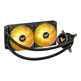 TUF Gaming LC 240 ARGB - Sistema de refrigeración líquida todo en uno con Aura Sync y dos ventiladores de radiador TUF ARGB de 120 mm
