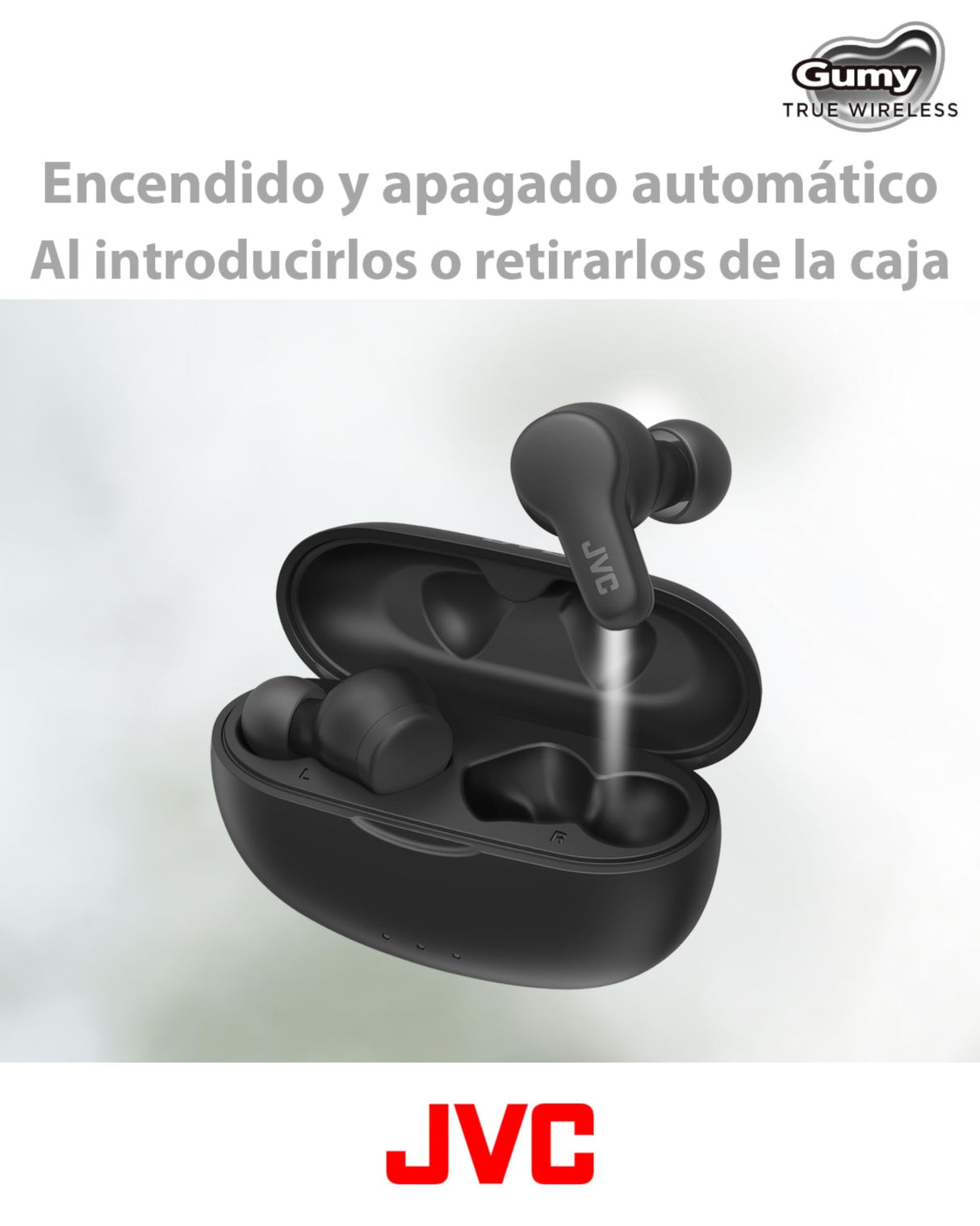 JVC Auriculares Inalámbricos Bluetooth Deportivos | Control Táctil | 3 Modos de Sonido | 24h de Batería | Bluetooth 5.3 | Almohadillas 4 Tallas XL a S | Resistente a Salpicaduras | Negro - HA-Z77T