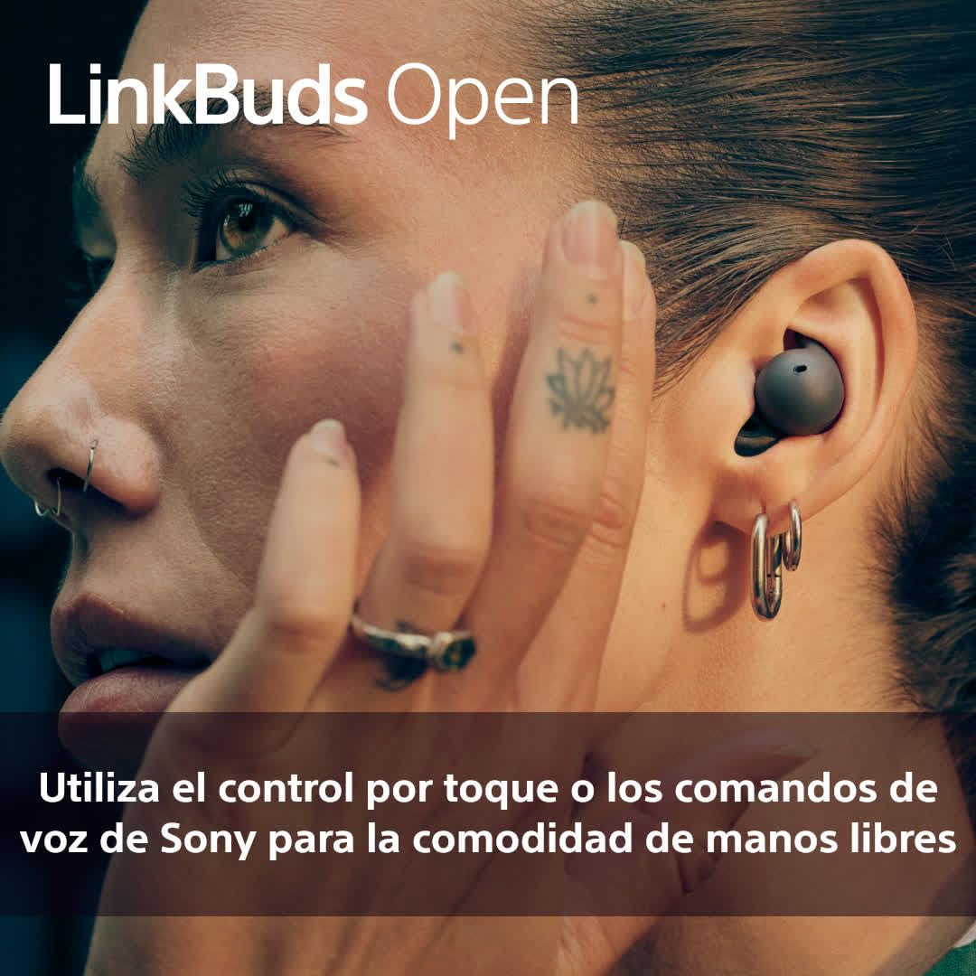 Sony LinkBuds Open – Auriculares Open True Wireless Bluetooth: Sonido Transparente, 4,8 g Comodidad Todo el día, Sonido, conexión multipunto, 22 h de batería, iOS y Android - Blanco