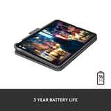 Logitech para iPad (10.ª generación) Funda con Teclado| Slim Folio con Teclado inalámbrico Integrado (Grafito) - US International Layout