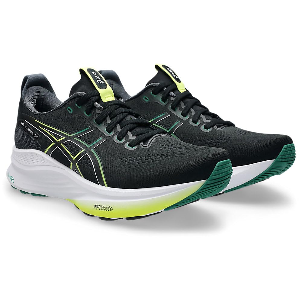 ASICS Gel-Kayano 32, Sneaker Hombre, Black Jasper Green, 44.5 EU