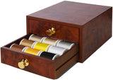 VIOLA Caja de hilo de costura y bordado, elegante cajonera 30 con bobinas de hilo de poliéster de 1000 m, hilo para coser y bordar 100% poliéster, acolchado y patchwork