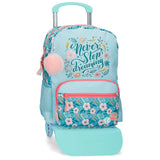 Movom Never Stop Dreaming Mochila Escolar con Carro Azul 31x42x13 cms Poliéster 16,93L