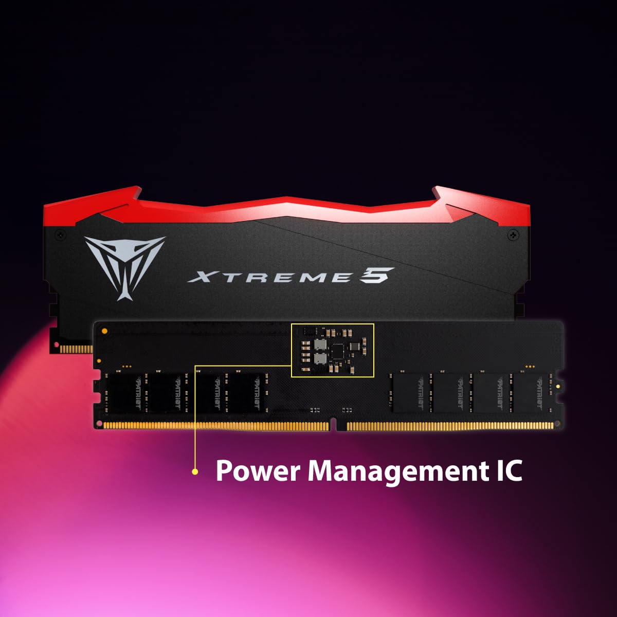 Patriot Viper Xtreme 5 DDR5 RAM 32GB (2X16GB) 8200MT/s CL38 Kit de Memoria de Juego de Escritorio UDIMM - PVX532G82C38K