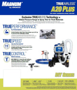 Magnum by Graco 17C243 Pulverizador de Pintura airless A20 Plus, Uso doméstico (caudal de 0,9 l/min, máx. presión 207 Bar)