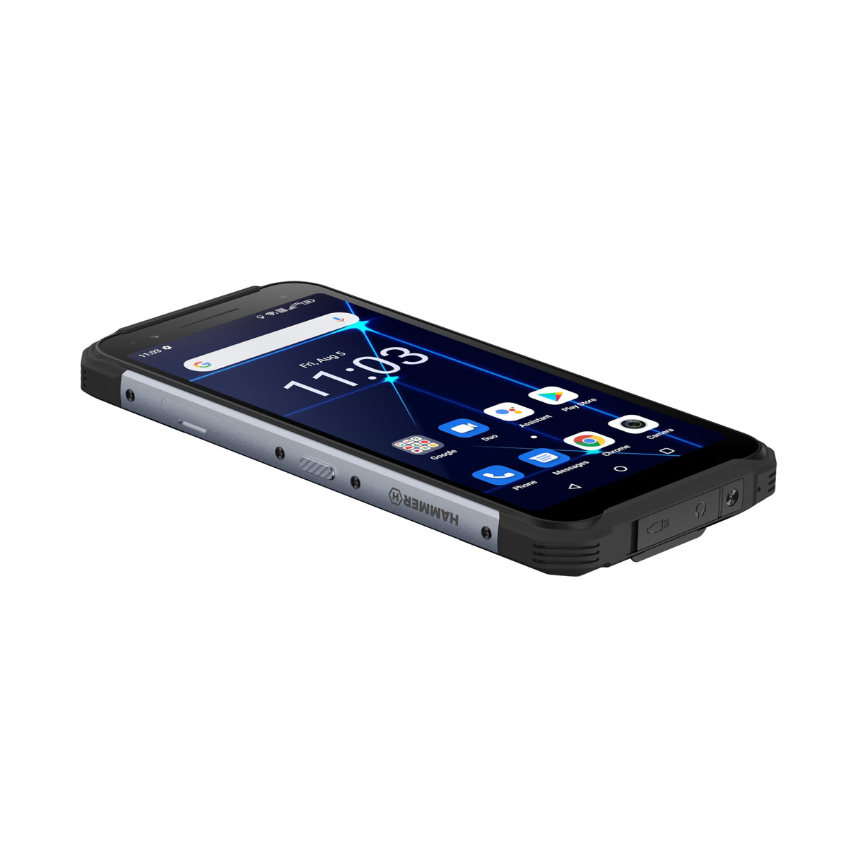 HammerConstruction 6" IPS, IP69 Robusto Smartphone Militar, Resistente al Agua, a Prueba de Golpes, a Prueba de Polvo, Mega batería 6000mAh, Dual SIM, 128GB de Memoria, Dual SIM, GPS - Plata