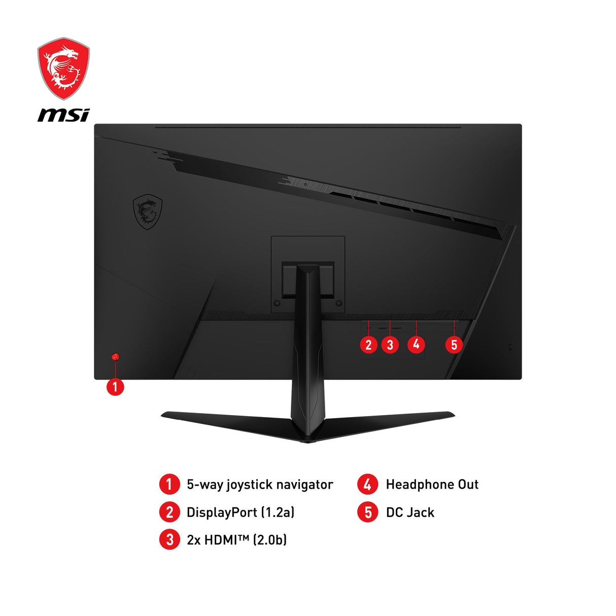 MSI G321Q Monitor Gaming WQHD de 32 Pulgadas, Panel IPS 2560 x 1440, 170 Hz / 1ms, sRGB 123%, Preparado para HDR, Soporte Ajustable en inclinación, DP 1.2a, HDMI 2.0b