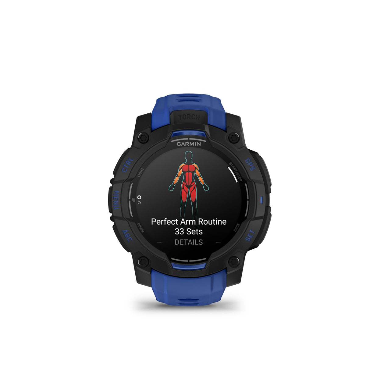 Garmin Instinct 3, Reloj Inteligente con GPS, Pantalla AMOLED de 45 mm, Resistente al Agua, Aplicaciones Deportivas integradas, Monitorización de la Salud, Linterna LED, hasta 18 días autonomía, Azul
