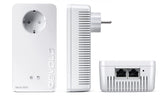 devolo Adaptador de Red WiFi, Kit multisala WiFi 2 de Malla, hasta 1200 Mbit/s, Red de Malla WiFi, 6 Puertos Gigabit LAN, Enchufe WLAN, dLAN 2.0, Color Blanco