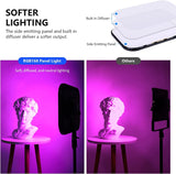 NEEWER RGB168 18,3" Luz de Video RGB con Soportes 2Pack, con Control de App 360° Todo Color 60W Regulable 2500K-8500K CRI97+ 17 Efectos Panel LED Iluminación para Estudio/Juegos/Youtube/Fotografía