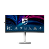 Philips EVNIA 34B2U5600C Monitor Gaming 34" UWQHD Curvo, WLED, 120Hz, VA, 4 ms GtG, Adaptive Sync., TUV Eyesafe, Altavoces, Altura Ajustable (2X HDMI 2.0, 1x DP 1.4, USB-C) Gris Oscuro