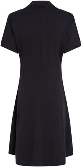 Tommy Hilfiger Vestido Tipo Polo Mujer Lyocell Fit & Flare, Negro (Black), XXL