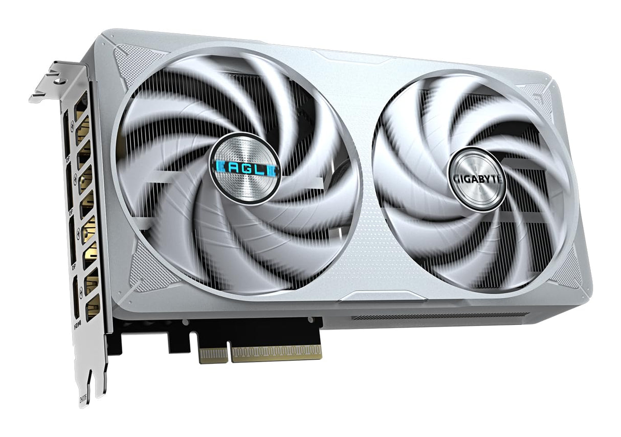 Gigabyte GeForce RTX 5060 Ti Eagle OC Ice 8G Tarjeta Gráfica – 8 GB GDDR7, 128 bits, PCI-E 5.0, 2617 MHz Frecuencia del núcleo, 3 x DisplayPort, 1 x HDMI, GV-N506TEAGLEOC ICE-8GD