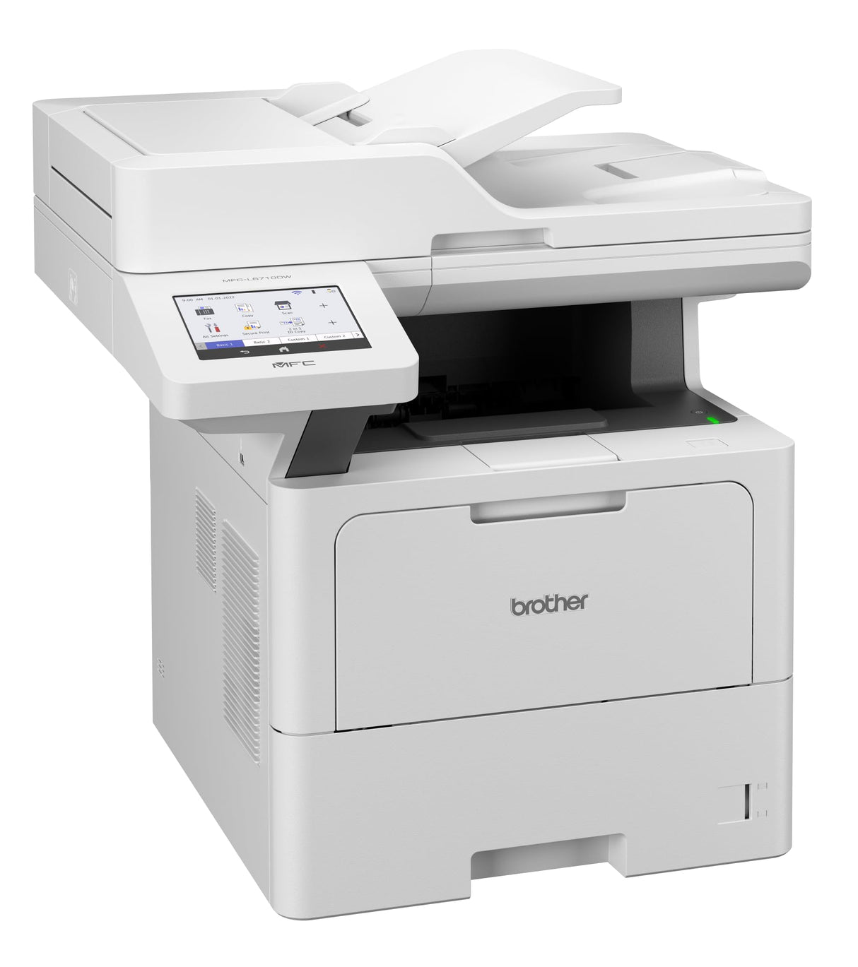Brother MFCL6710DW, Impresora multifunción láser Monocromo 4 en 1, de Uso Profesional, con dúplex automático en Todas Las Funciones y Tarjeta de Red,
