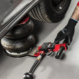 KS Tools 160.0758 - Gato neumático de 2 T con 2 puntas con capacidad de elevación elevada, gato de coche para todas las clases de vehículos, controles bajos, presión de trabajo, 7 bares, con extensor