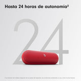 Beats Pill (Última versión)– Altavoz Bluetooth portátil, hasta 24 Horas de batería, Resistente al Agua, Compatible con Apple y Android, Sonido Potente para el hogar, Exteriores y Viajes– Rojo Fuego