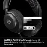 SteelSeries Arctis Nova 5 Cascos gaming inalámbricos PC, PS5, Switch 2, móvil - Controladores magnéticos de neodimio - Más de 100 preajustes de audio - Batería de 60h - 2,4 GHz o BT - Micro Gen2.X